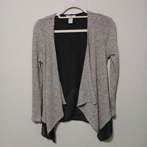 Bar III Heather Gray Open Front Cardigan